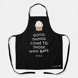 Tablier Faux Gold Cupcake Good Things Baking Nom d'ajout