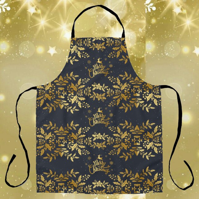 Tablier Faux or saint Joyeux Noël (Créateur téléchargé)