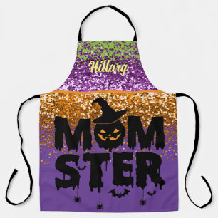 Tablier Faux Purple Orange Parties scintillant Momster d'H