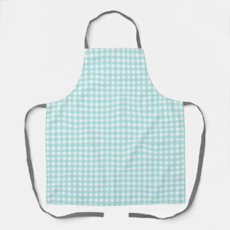 Tablier Faye et Lauren Aqua Blue Gingham 1