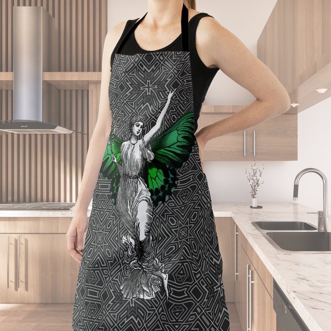 Tablier Fée d'aile verte vintage (Créateur téléchargé)