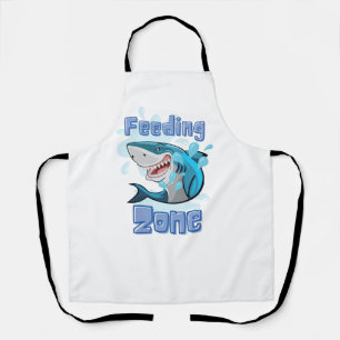 TABLIER FEEDING ZONE SHARK, STYLE DE CARTOON