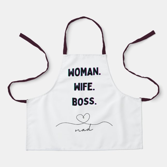 Tablier Femme-chef : Pouvoir, Amour, Succès (Recto)