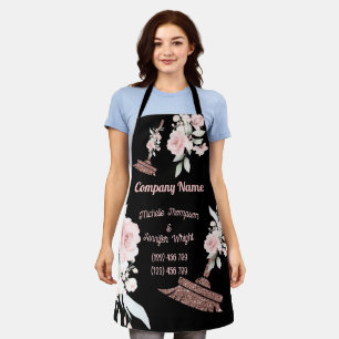 Tablier Femme de ménage Services de nettoyage floral paill