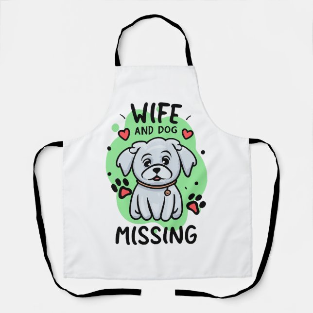 Tablier Femme et chien manquants (Recto)