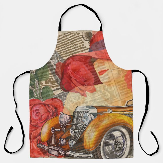 Tablier Femme parisienne : Tour Eiffel Retro. (Recto)