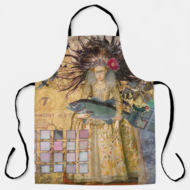Tablier Femme Poissons Vintage Gothique Classique (Recto)