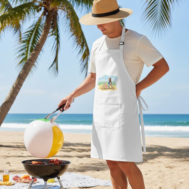 Tablier Femme prenant un bain de soleil (Créateur téléchargé)