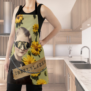 Tablier Femme Vintage Pionnière Marguerites Kitsch 