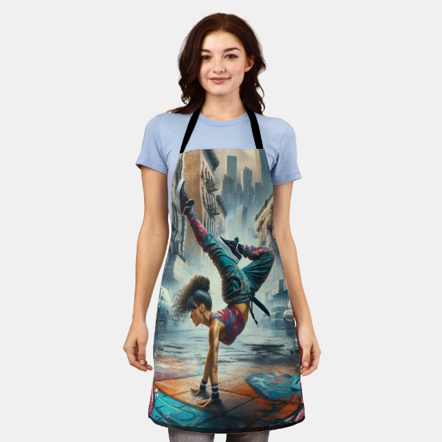 Tablier Femmes en action de Breakdancer Silhouette de New  (Porté)