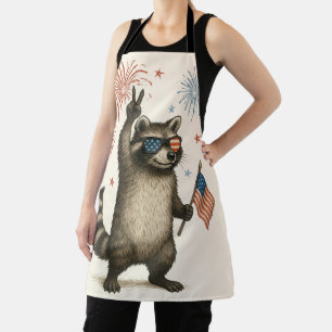 Tablier Feral Mais Fireworks Gratuit Feral Raccoon 4 juill