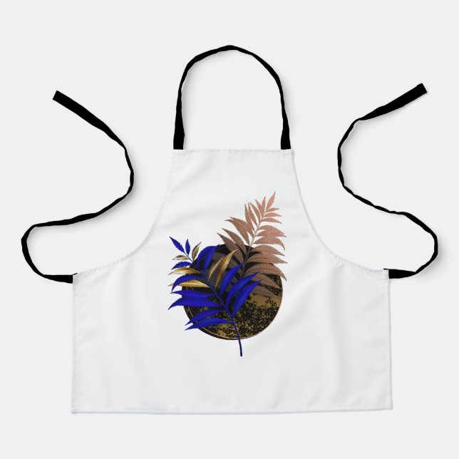Tablier Ferme bleue sur cercle noir (Recto)