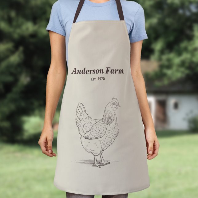Tablier Ferme Hen (Farm Hen Apron)