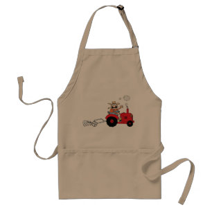 Tablier Fermier Sur Un Apron Tracteur