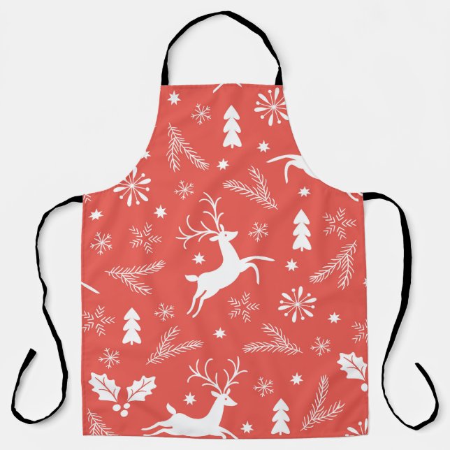 Tablier Festif Noël Motif sans couture (Recto)