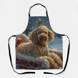 Tablier Festive de Noël du chien de caniche