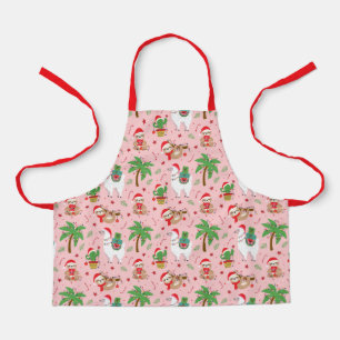 Tablier Festive Sloths and Llamas Motif de vacances