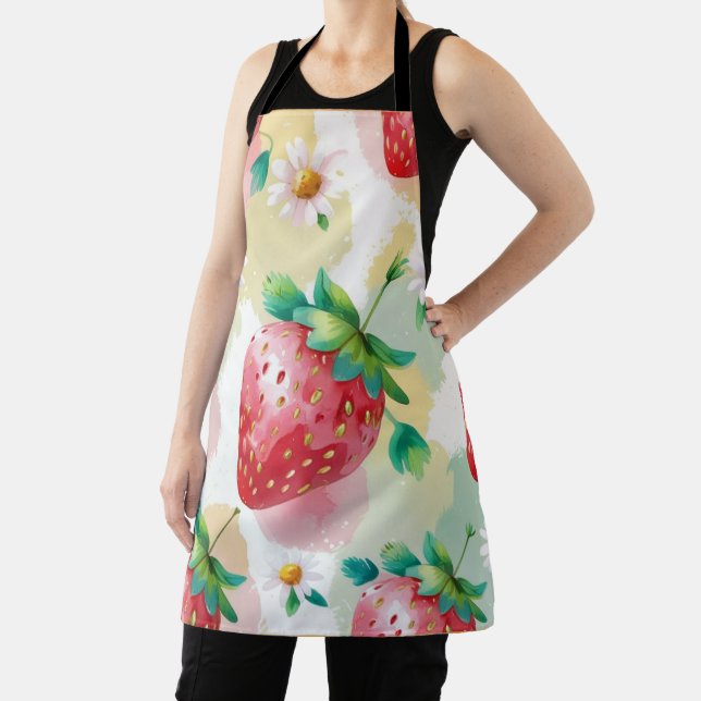 Tablier Fête d'anniversaire aux fraises mignonnes (Insitu)