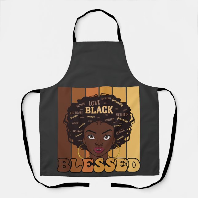 Tablier Fête de la Juneteenth Mélanine Fille Afro-Américai (Recto)