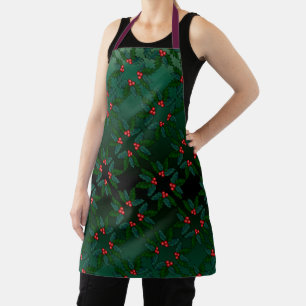 Tablier Fête des apprions de Noël Holly Apron