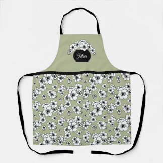 Tablier Fête des mères Anémone florale Apron