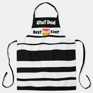 Tablier Fête des pères Chef Papa Meilleur papa Jamais Coeu
