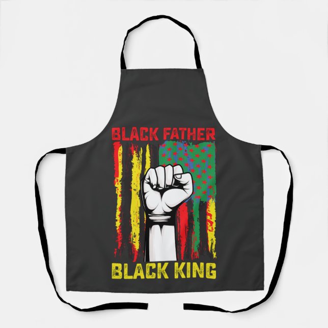 Tablier Fête des pères noirs Juneteenth Papa Roi célébrant (Recto)