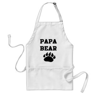 Tablier Fête des pères Papa Bear DAD NOUVEAU PÈRE BÉB
