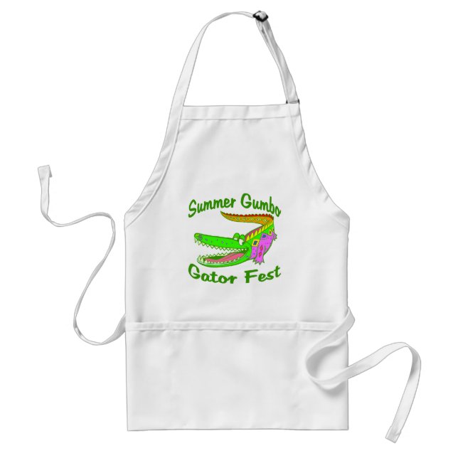 Tablier Fête Gumbo Gator été (Devant)