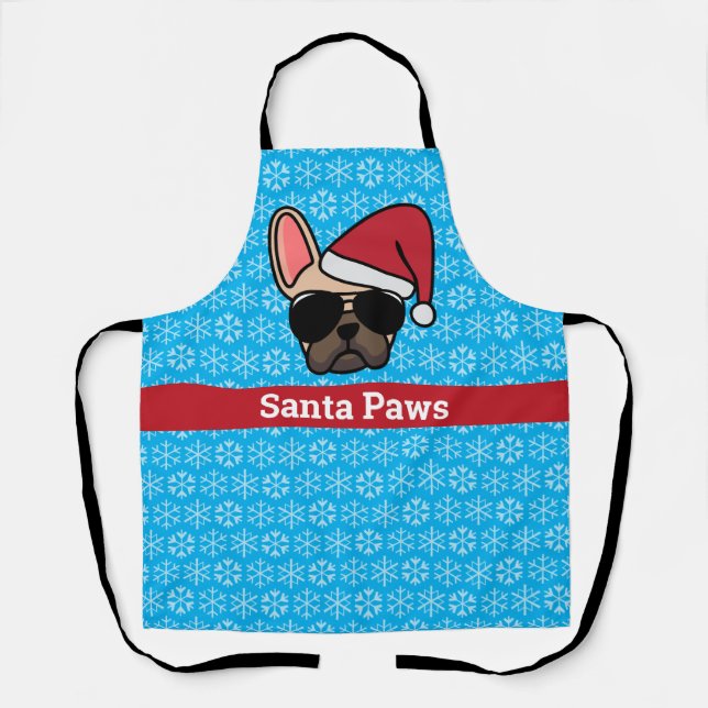 Tablier Feu de Noël Feu French Bulldog Apron (Recto)