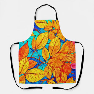 Tablier Feuillage d'automne doré : Peinture Feuille brilla