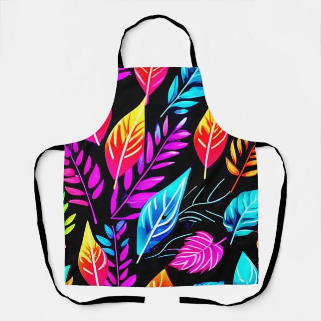 Tablier Feuillage tropical : Art feuille (Recto)