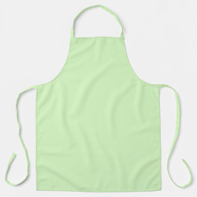Tablier Feuille de thé verte pastel couleur unie (Recto)