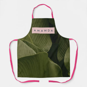 Tablier Feuille verte tropicale personnalisée