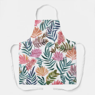 Tablier Feuilles botaniques aquarelle Feuille florale co