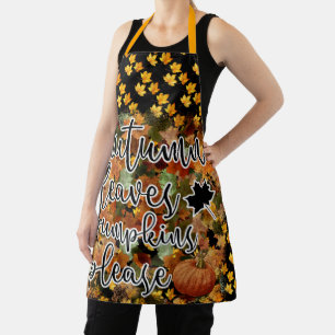Tablier Feuilles Citrouilles d'automne modernes