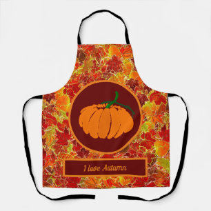 Tablier Feuilles/Citrouilles de l'érable de la Glittery au