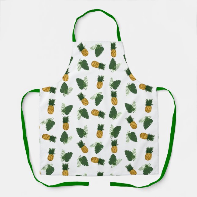 Tablier Feuilles D'Ananas Et De Palmiers (Recto)