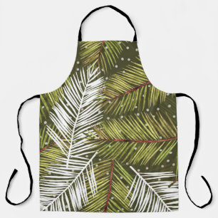 Tablier Feuilles d'aquarelle verte : Illustration transpar