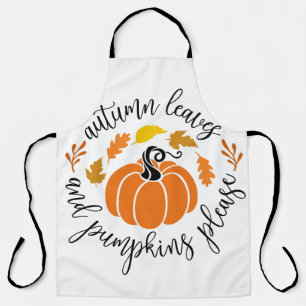 Tablier Feuilles d'automne [2 citrouilles]
