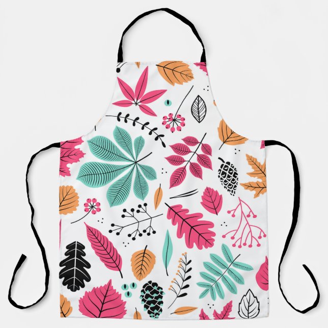 Tablier Feuilles d'automne Abstrait Motif sans fil (Recto)