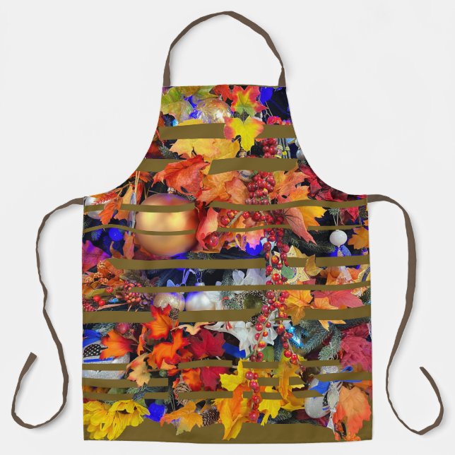 Tablier Feuilles d'automne, Americana & couleur vive éclat (Recto)