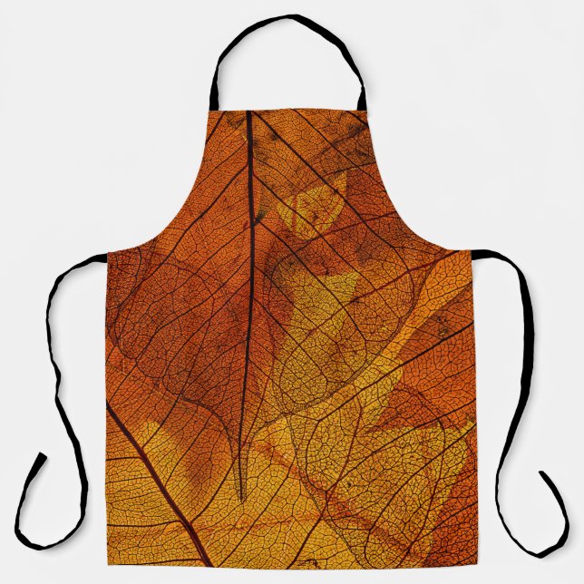 Tablier feuilles d'automne dans les détails automne, arriè (Recto)