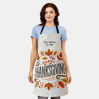 Tablier Feuilles de automne orange bon thanksgiving