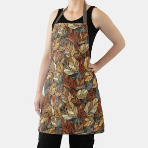 Tablier Feuilles de chute en verre tendu - Rustique automn
