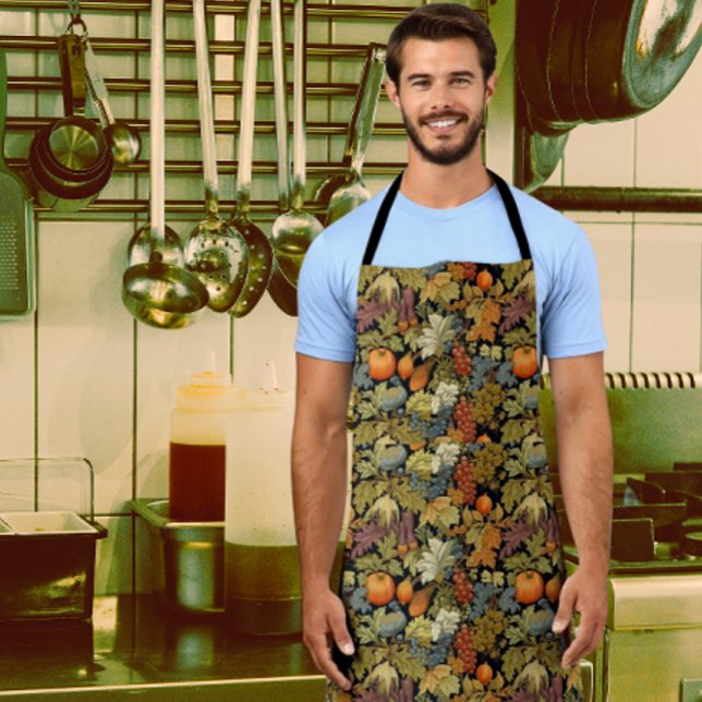 Tablier Feuilles de citrouilles d'automne de William Morri (Let's get cooking!)