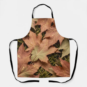 Tablier Feuilles de érable d'automne dorées Mousse Feuilla