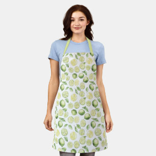Tablier Feuilles de Limes Vertes Fruit