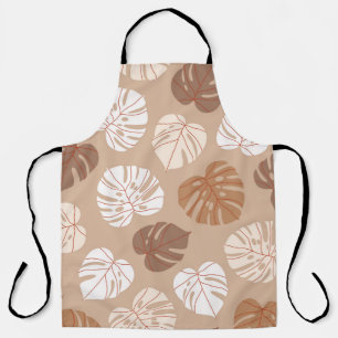 Tablier Feuilles de Monstera Beige : Motif tendance à la m