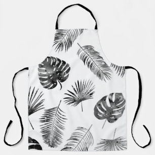 Tablier Feuilles de palmier noir : vintage sans soudure.